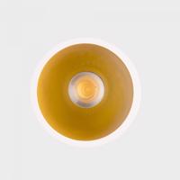 KOHL-Lighting NOON zapuštěné svítidlo s rámečkem pr.93 mm bílá-zlatá 38° 10 W CRI >80 3000K PHASE CUT