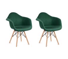 Konsimo Sp. z o.o. Sp. k. SADA 2x Jídelní židle NEREA 80x60,5 cm zelená/buk