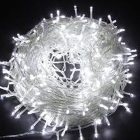 LED světelný řetěz vnitřní - 18m, studená bílá, 360 diod, transparentní kabel Studená bílá