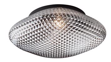 Nova Luce Stylové stropní svítidlo Sens s vyšším stupněm krytí - 1 x 60 W, šedá / černý kov NV 838124