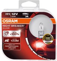 OSRAM H1 Night breaker SILVER plus 100procent 64150NBS-HCB 55W 12V duobox P14,5s