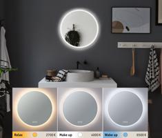PAULMANN HomeSpa LED zrcadlo s osvětlením Mirra kruhové IP44 zrcadlo/bílá 21W WhiteSwitch 789.52 78952