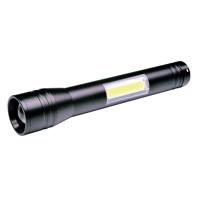 Solight LED kovová svítlna 3W plus COB, 150 plus 120lm, 2x AA, černá WL116