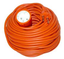 Solight prodlužovací kabel - spojka, 1 zásuvka, oranžová, plochá, 20m PS27