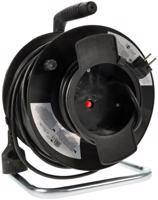 Solight prodlužovací přívod na bubnu, 1 zásuvka, černý, 50m PB12