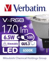 Verbatim LED, VxRGB NSeries MR16 GU5.3 6.5W 6500K CW 170LM 25 Degree DIM 52500 Teplá bílá