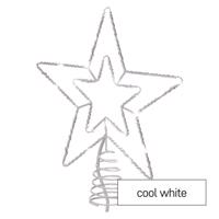 EMOS Standard LED spojovací vánoční hvězda, 28,5 cm, venkovní i vnitřní, studená bílá, časovač