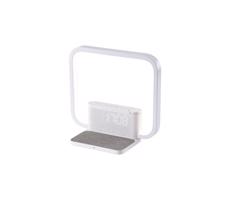 08994L - LED Stmívatelná stolní lampa s budíkem a nabíjením 18W/230V bílá