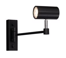 -  2209 - Nástěnná lampička FUSSA 1xGU10/15W/230V černá