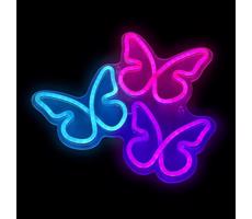 2Kids Toys 2Kids Toys - LED Neonová nástěnná dekorace LED/5W/USB motýli