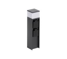 38763-Venkovní lampa se 2 zásuvkami DASTEN 1xG9/11W/230V 30 cm IP44 černá