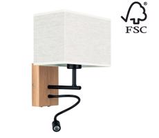 57290974 - LED Flexibilní svítidlo BOHO 1xE27/25W + LED/1W/230V dub
