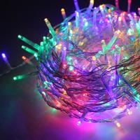 ACA Lighting 100 LED řetěz po 5cm multicolor 220-240V plus prodloužitelný max 6 sad IP44 5 plus 3m čirý kabel X081001021 Čirá