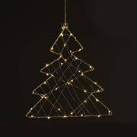 ACA Lighting 1D kovový závěsný strom, 40 mini LED 220-240V, teplá bílá, IP44, 28.5x29.5cm, 3m transparentní napájecí kabel X064014250 Teplá bílá Čirá