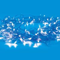 ACA Lighting 20 LED řetěz na baterie (2xAA), modrá, IP20, 190 plus 30cm, čirý kabel X0620612 Čirá