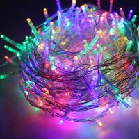 ACA Lighting 20 LED řetěz na baterie (2xAA), multicolor, IP20, 190 plus 30cm, čirý kabel X0620312 Čirá