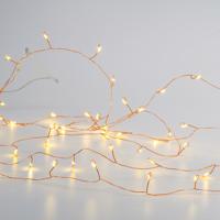 ACA Lighting 300 LED dekorační řetěz, WW, měďený kabel, 220-240V plus 8 funkcí, IP44, 3m plus 3m, 6W X063001277 Teplá bílá