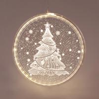 ACA Lighting 3D akryl vánoční stromek, 24 WW LED IP20 21X21.6CM, USB napájecí kabel X08241259