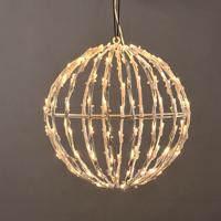 ACA Lighting 3D koule, 100 LED, teplá bílá, 220-240V, IP44, 20x20x21cm, bílý kabel, 5m X081001413 Teplá bílá