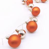 ACA Lighting "40 měďených a chromovaných baněk" 80 mini LED dekorační řetěz, WW, stříbrný měďený drát, na baterie (3xAA) IP20 30cm plus 2m X068011229 Teplá bílá