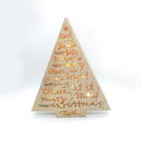 ACA Lighting dřevěná dekorace strom 10 MINI LED na baterie (3xAA) WW IP20 34.5X5X40cm X061011213 Teplá bílá