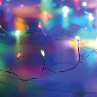 ACA Lighting LED dekorační řetěz 2.5m, 50LED, 3xAA, RGBY, bez funkcí, stříbrná měď [X01503117]