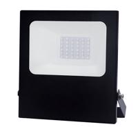 ACA Lighting LED venkovní slim reflektor Q 30W/230V/RGB+6000K/2650Lm/110°/IP66, černý