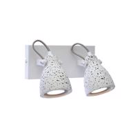ACA Lighting nástěnné bodové svítidlo 2XGU10 bílá terrazzo 23X15X18CM DINO AR1822W23WT