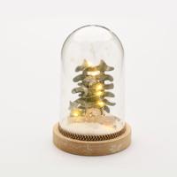 ACA Lighting plastová sněžná koule s autem, 8 MINI LED na baterie 2xAAA, teplá bílá, IP20, pr.12x18cm XPCARWW3A Teplá bílá