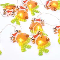 ACA Lighting "plastoví sobi", 10 LED dekorační řetěz na baterie (2xAA), WW, IP20, 135 plus 30cm, čirý přívodní kabel X04101101 Teplá bílá Čirá