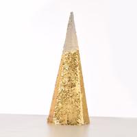 ACA Lighting šampaň zlatá plus bílá dekorační kuželový strom 20 WW LED na baterie 3xAA, IP20 pr.20,5x60cm X1124118 Teplá bílá