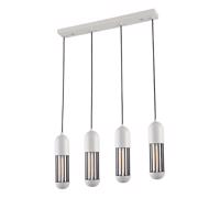 ACA Lighting závěsné svítidlo 4XE27 bílý kov 65X8XH120CM LAB HM174P65WH