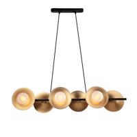 ACA Lighting závěsné svítidlo 6XG9 měď/černý kov plus sklo 100X27XH118CM LAYLA HL4326P100BB