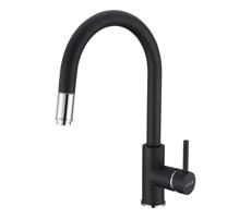 ALVEUS ALVEUS 1129022 - Dřezová baterie s vytahovací sprškou DELOS 38 cm granit/černá