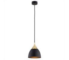 Argon Argon 4905 - Lustr na lanku MURANO 1xE27/15W/230V černá/zlatá