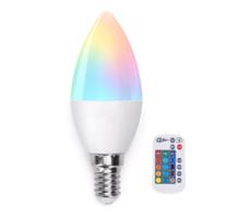 B.V. LED RGB Stmívatelná žárovka E14/4,8W/230V 3000K + DO -