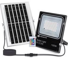 B.V.  - LED RGB Stmívatelný solární reflektor LED/100W/3,2V IP66 + DO