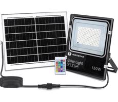 B.V.  - LED RGB Stmívatelný solární reflektor LED/150W/3,2V IP66 + DO