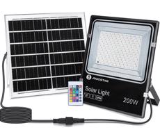 B.V.  - LED RGB Stmívatelný solární reflektor LED/200W/3,2V IP66 + DO
