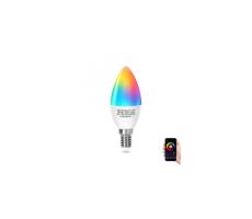 B.V. LED RGBW Stmívatelná žárovka C37 E14/5W/230V 3000-6500K Wi-Fi -