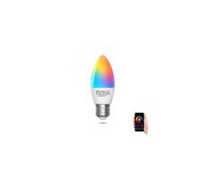 B.V. LED RGBW Stmívatelná žárovka C37 E27/7W/230V 3000-6500K Wi-Fi -