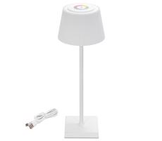 B.V. - LED RGBW Venkovní stmívatelná nabíjecí lampa 4W/5V 3600mAh bílá IP54