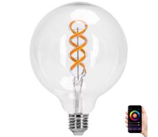 B.V. LED RGBW Žárovka FILAMENT G125 E27/4,9W/230V 2700K -