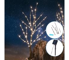 B.V.  - LED Solární dekorace 140xLED/3m IP65 teplá bílá vine