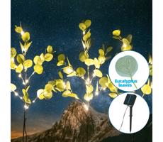 B.V.  - LED Solární dekorace 60xLED/3,5m IP65 teplá bílá eukalyptus
