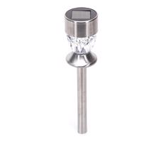 B.V.  - LED Solární lampa LED/0,006W/1,2V 35,5cm chrom 3000K IP44