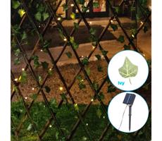 B.V.  - LED Solární řetěz 148xLED/2x1,2m IP65 teplá bílá ivy