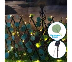 B.V.  - LED Solární řetěz 56xLED/2x0,4m IP65 teplá bílá eukalyptus