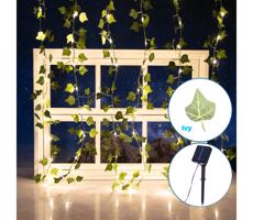 B.V.  - LED Solární řetěz 70xLED/4x1m IP65 teplá bílá ivy
