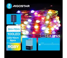 B.V.  - LED Solární vánoční řetěz 100xLED/8 funkcí 12m IP65 multicolor